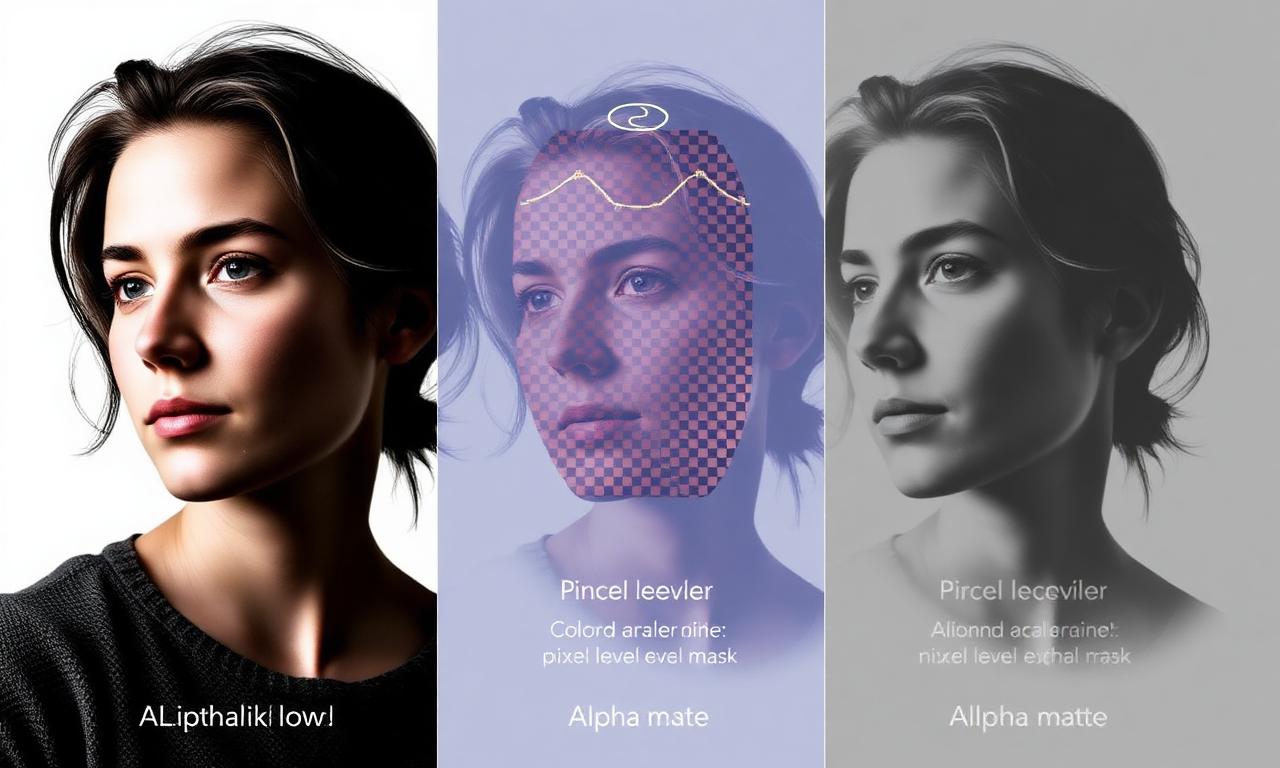 Diagram of segmentation, alpha matting and compositing stages used in how AI background removal works