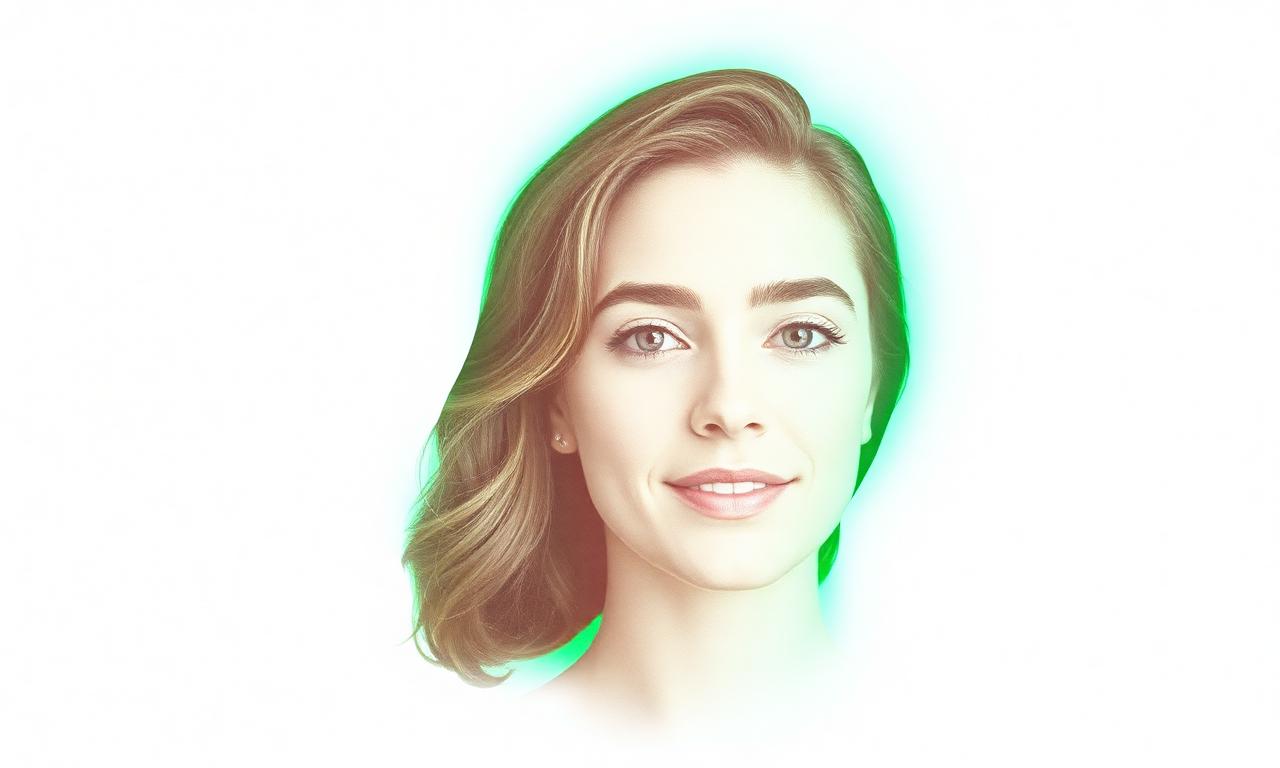 Green color fringe halo around a portrait cutout that we will fix jagged edges background removal style