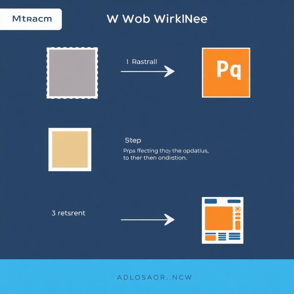 Workflow infographic showing a raster photo converted to a transparent PNG then placed into a vector layout