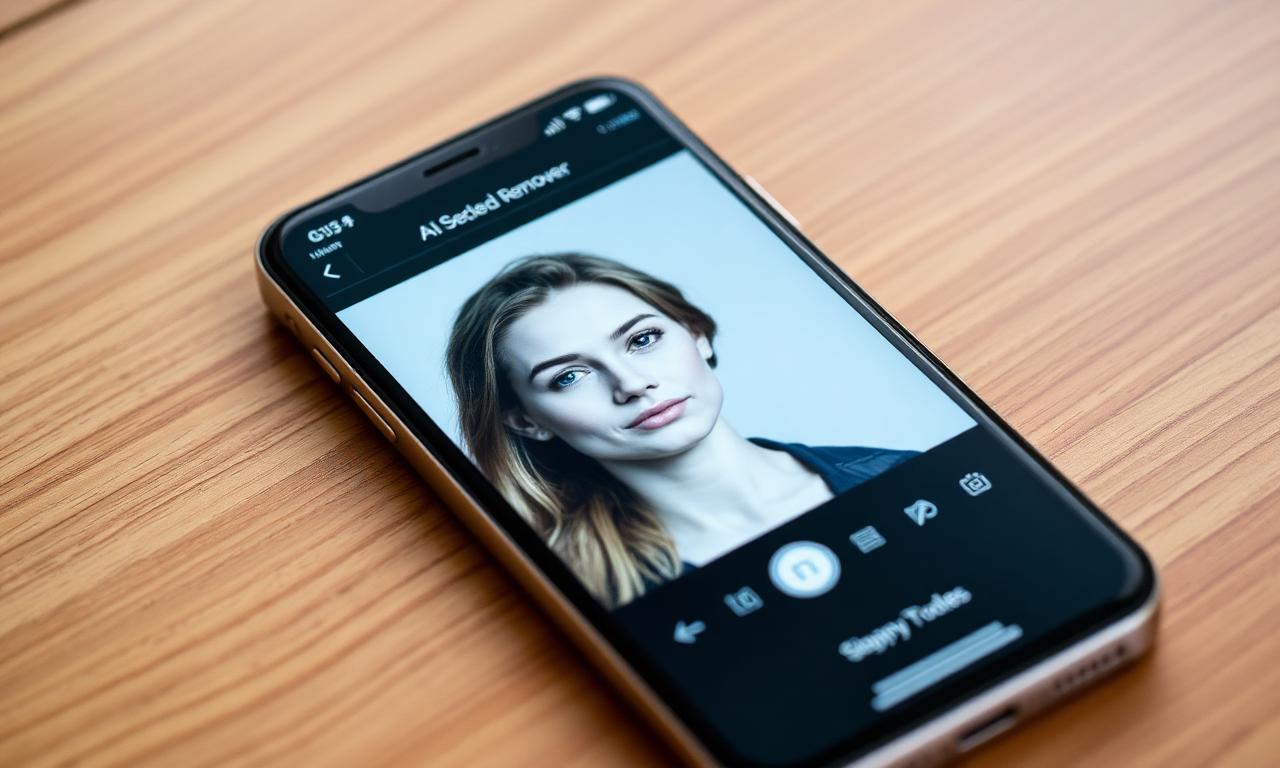Browser-based AI tool to remove background on iPhone running in mobile Safari