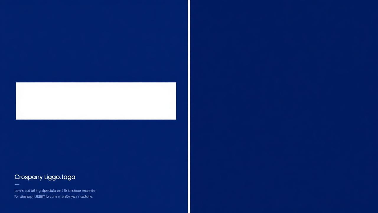 Side-by-side comparison: left shows a logo with an ugly white rectangle on a dark blue header, right shows the same logo with a clean transparent background blending into the dark blue