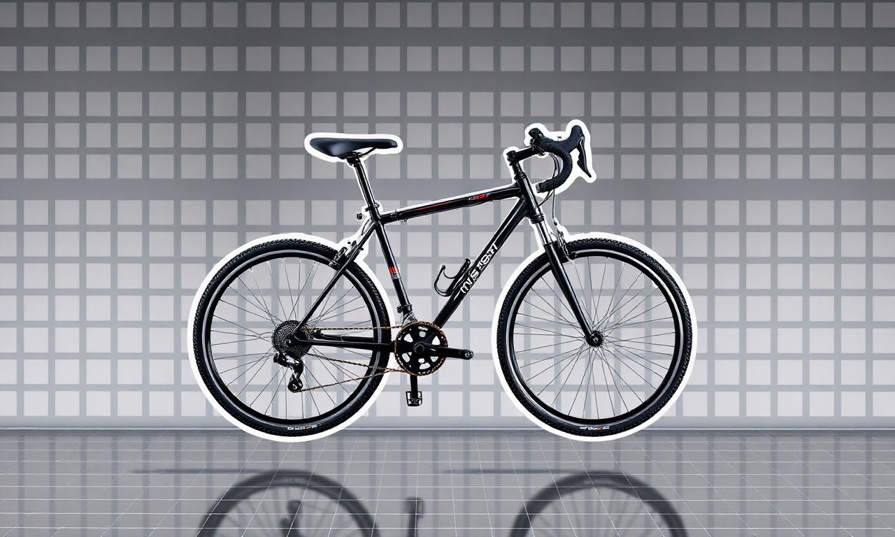 Used bicycle cutout on a transparent checkerboard background ready for a marketplace listing