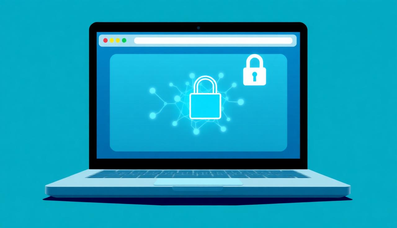 Browser running a neural network model locally on a laptop with a padlock