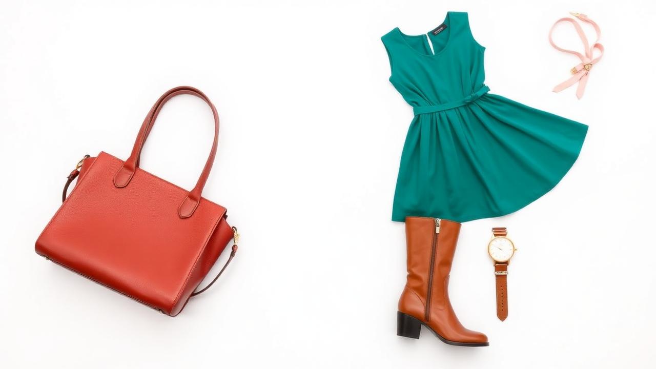 Grid of four second-hand fashion items each on a clean white background for a consistent shop look