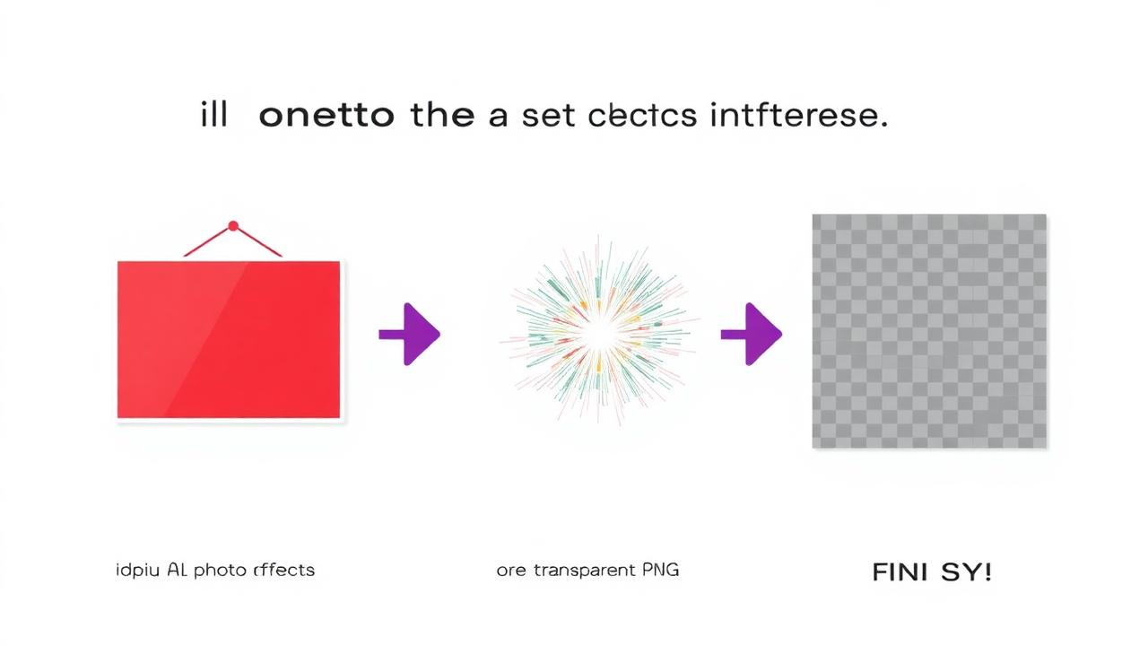 Three-step workflow showing upload, AI background removal, and transparent PNG download