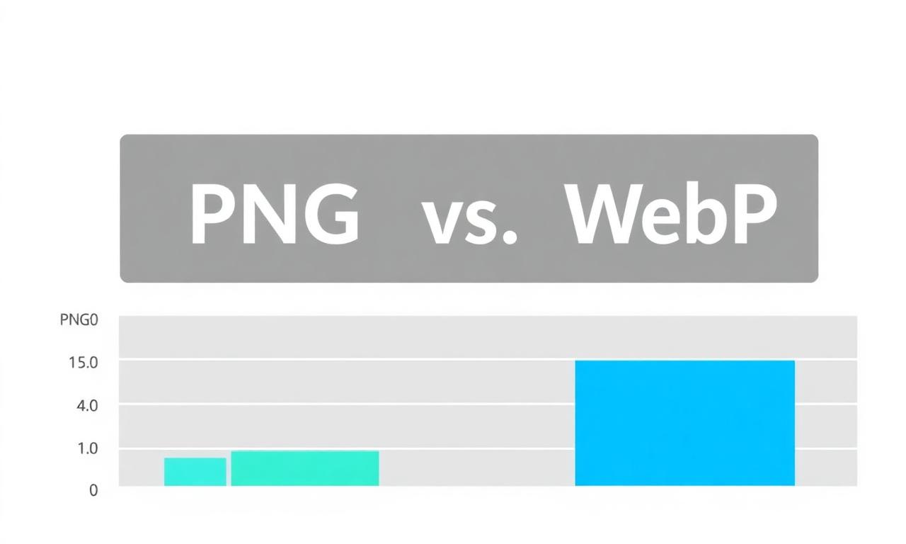 Bar chart comparing PNG vs WebP file sizes for transparent images