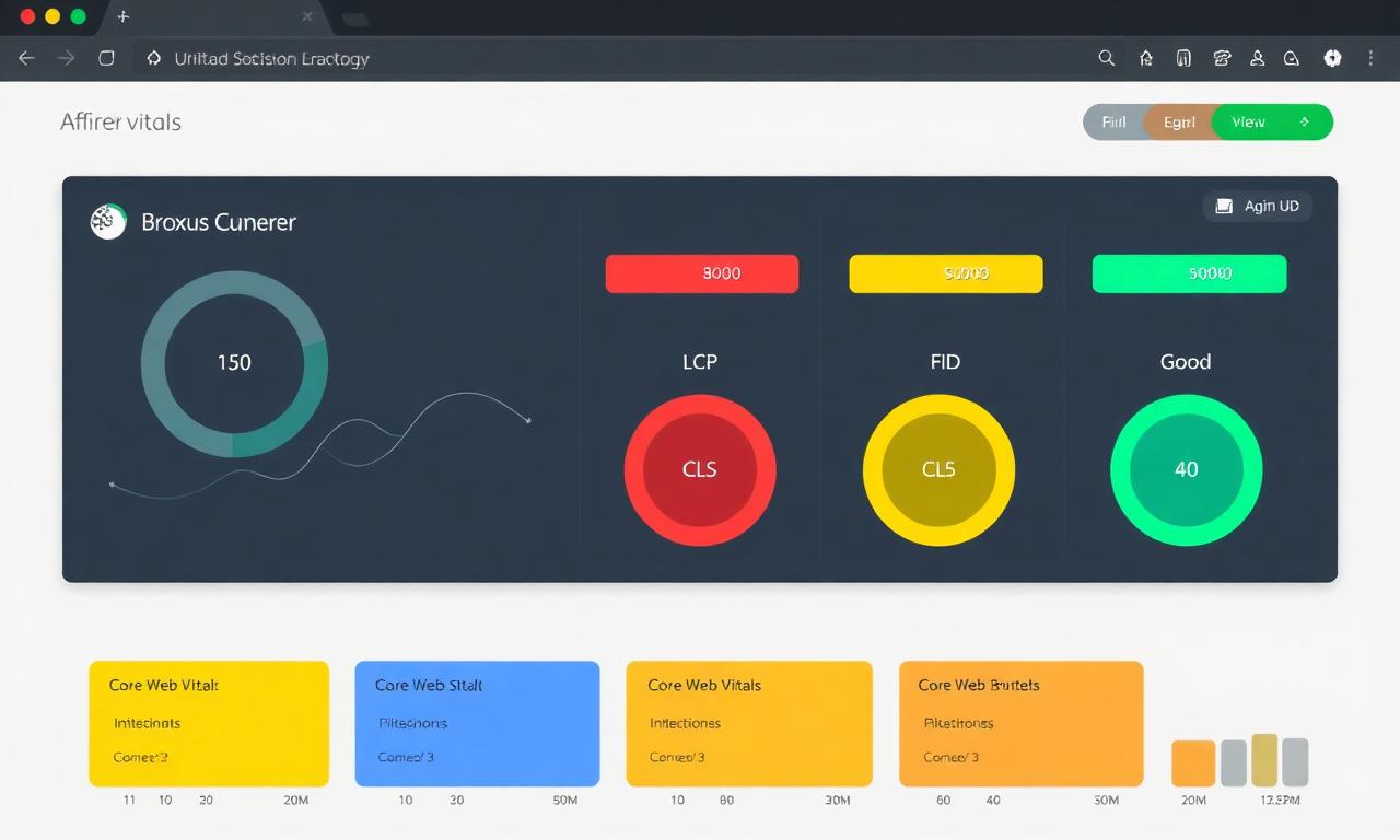Browser Core Web Vitals dashboard showing improved LCP after switching transparent PNG images to WebP