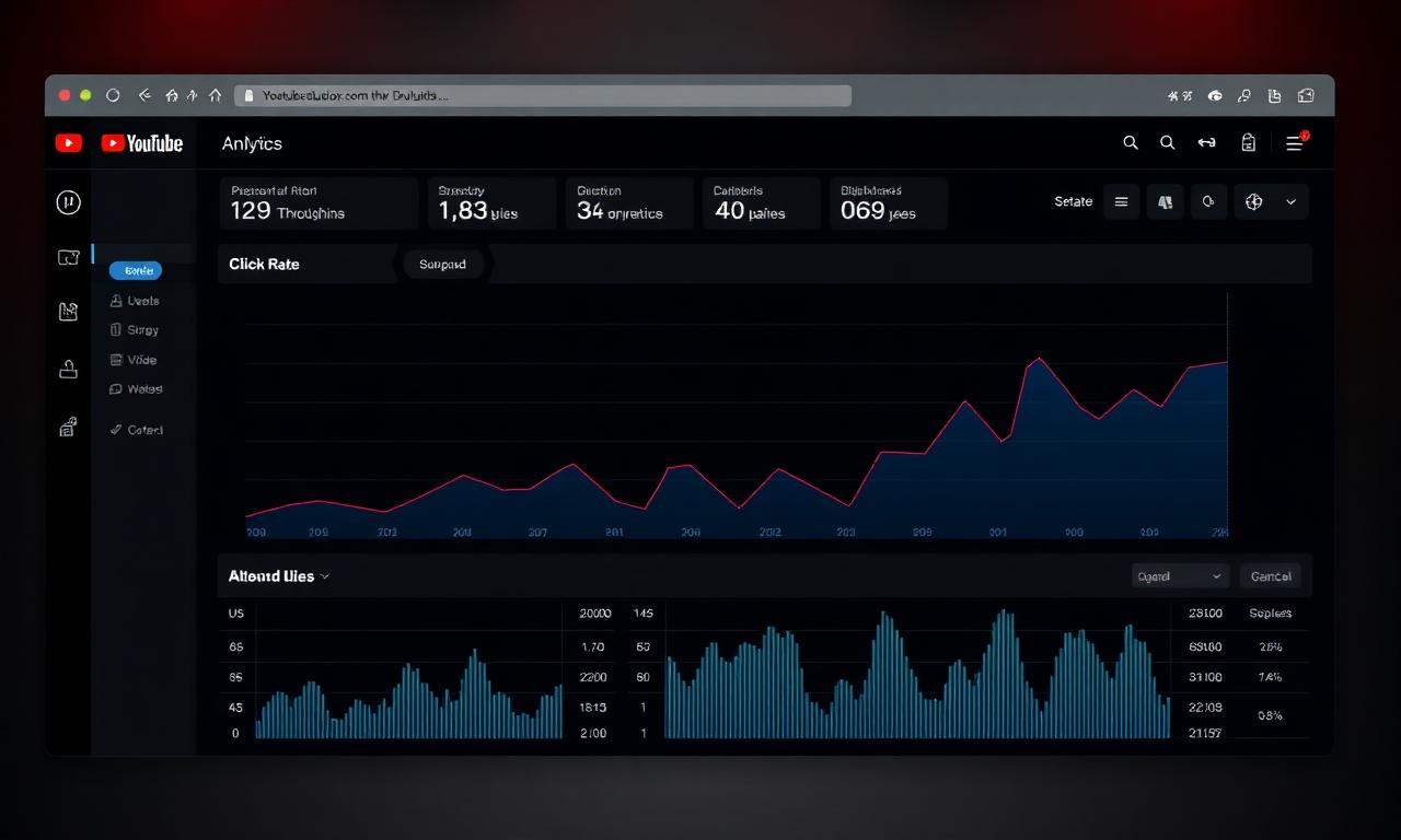 YouTube Studio analytics dashboard showing CTR lift after applying YouTube thumbnail background removal